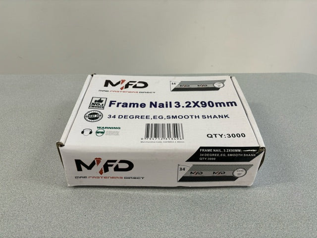 3.2x90mm Frame Nails (Box of 3000)
