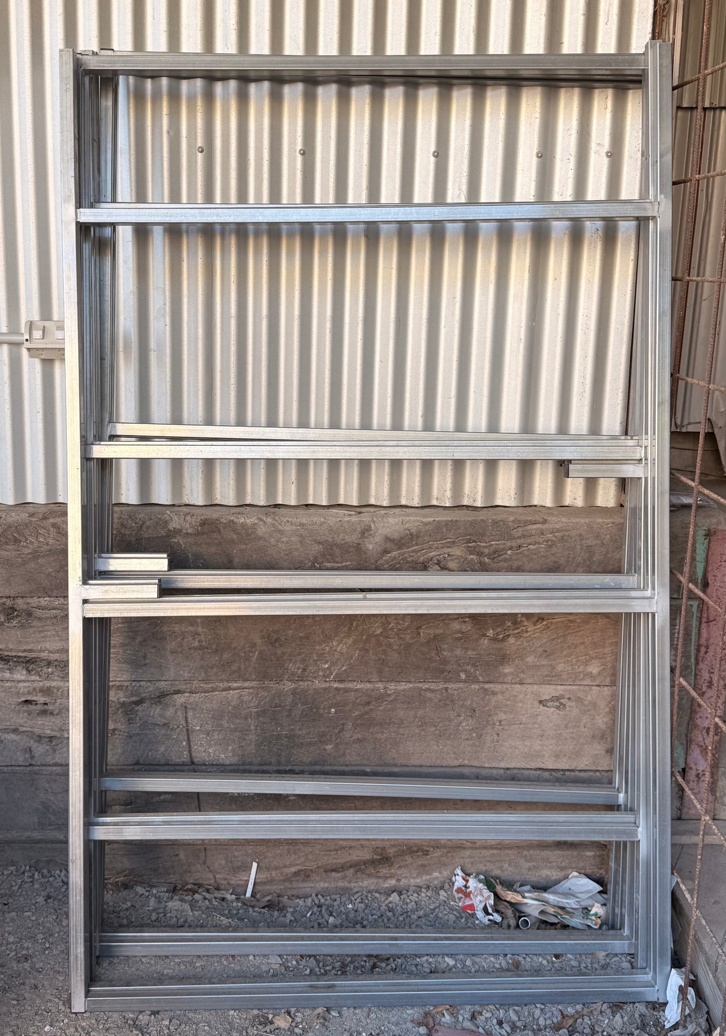 Adjustable Steel Frame Gate with D-Latch, Striker & Hinges