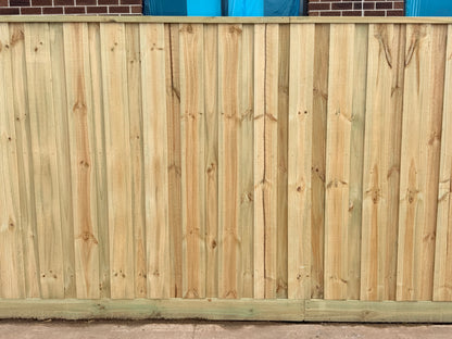 Standard Timber Paling Fence w-Posts & Capping   125 x 75mm