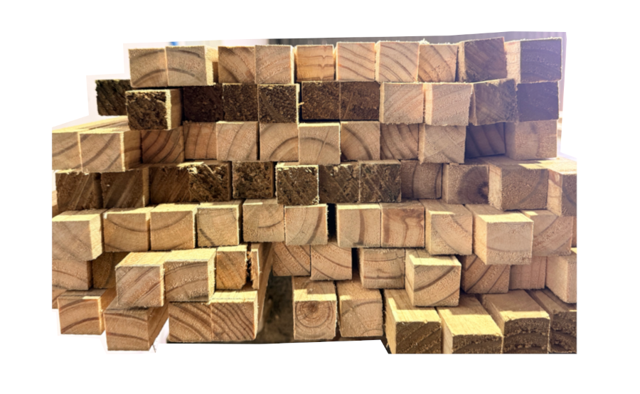 Pine Quad Post 25 x 25mm